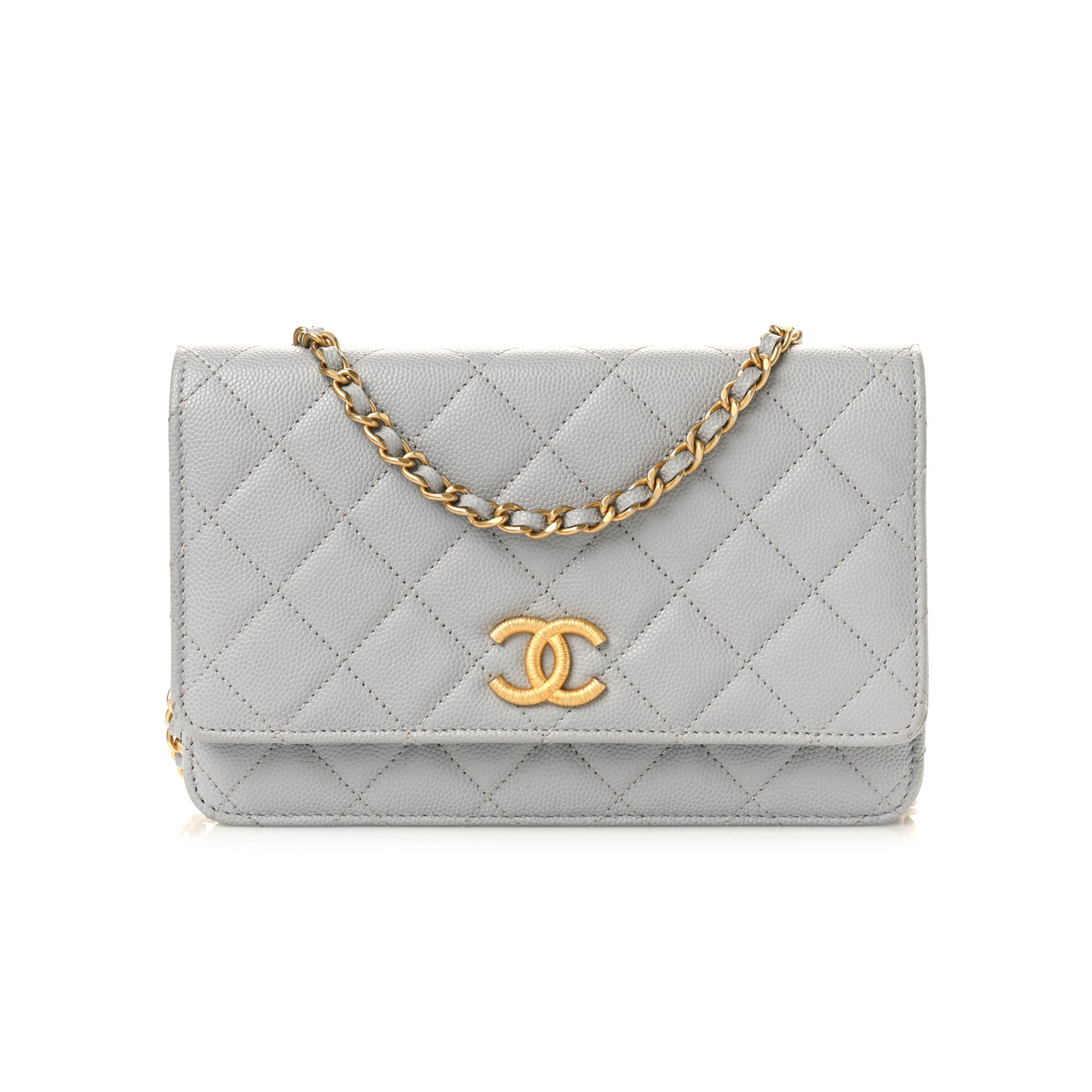 Caviar Leather Wallet on Chain